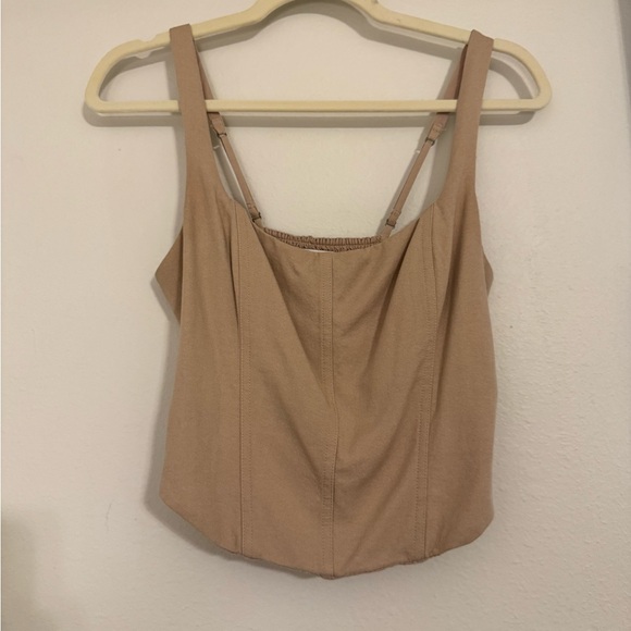 Abercrombie & Fitch Tops - Abercrombie & Fitch Nude/Tan Corset Style Top- Medium
